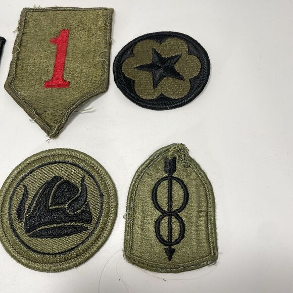 Vintage US Army Military Patch Lot 6 Subdued Insignia & Korean War Era Style - Picture 3 of 4